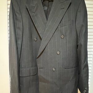 Vintage Burberrys Men's Double-Breasted Pinstripe Blazer 100% pure wool
